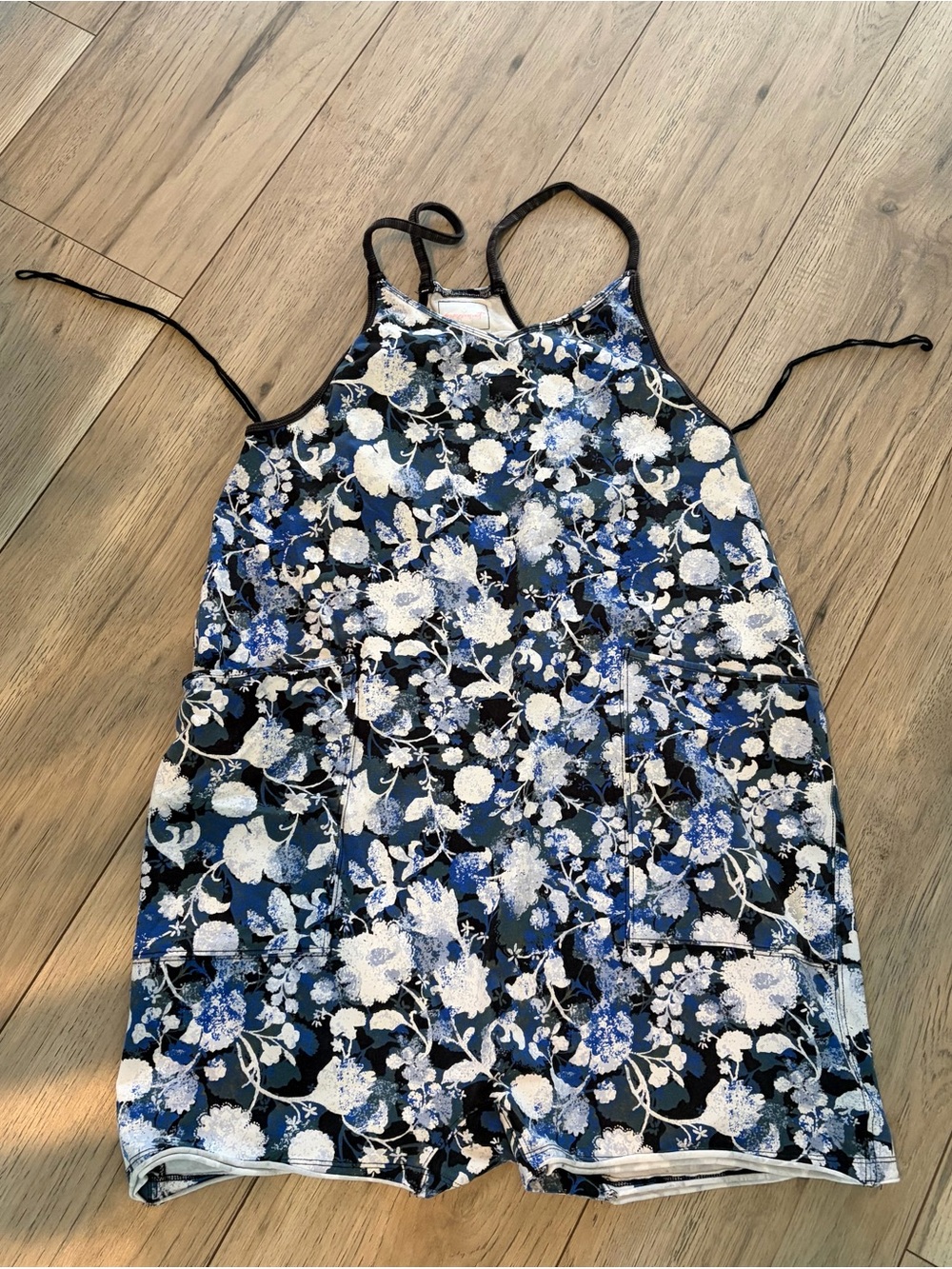 Free People Black Floral Romper XS